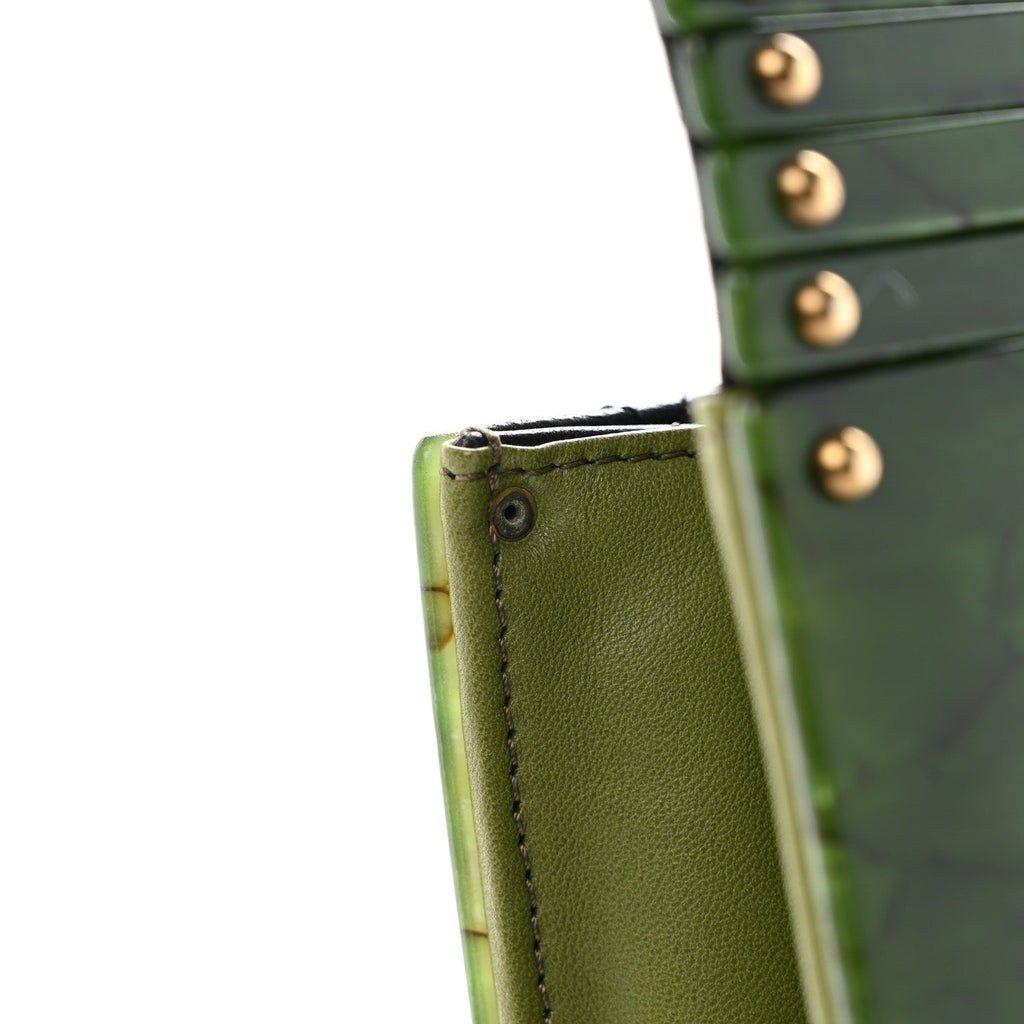 Plexiglass Jade Paris Shanghai CC Clutch Green