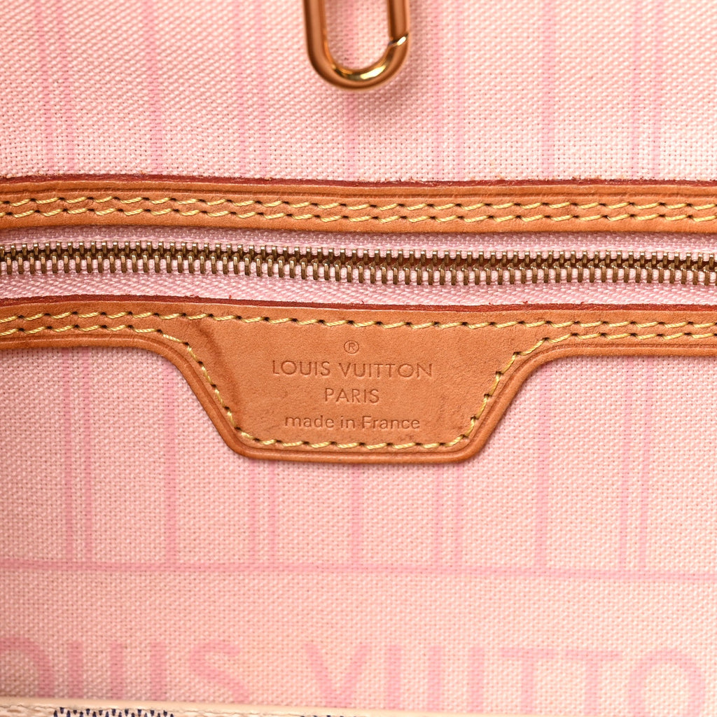Damier Azur Neo Neverfull MM Rose Ballerine