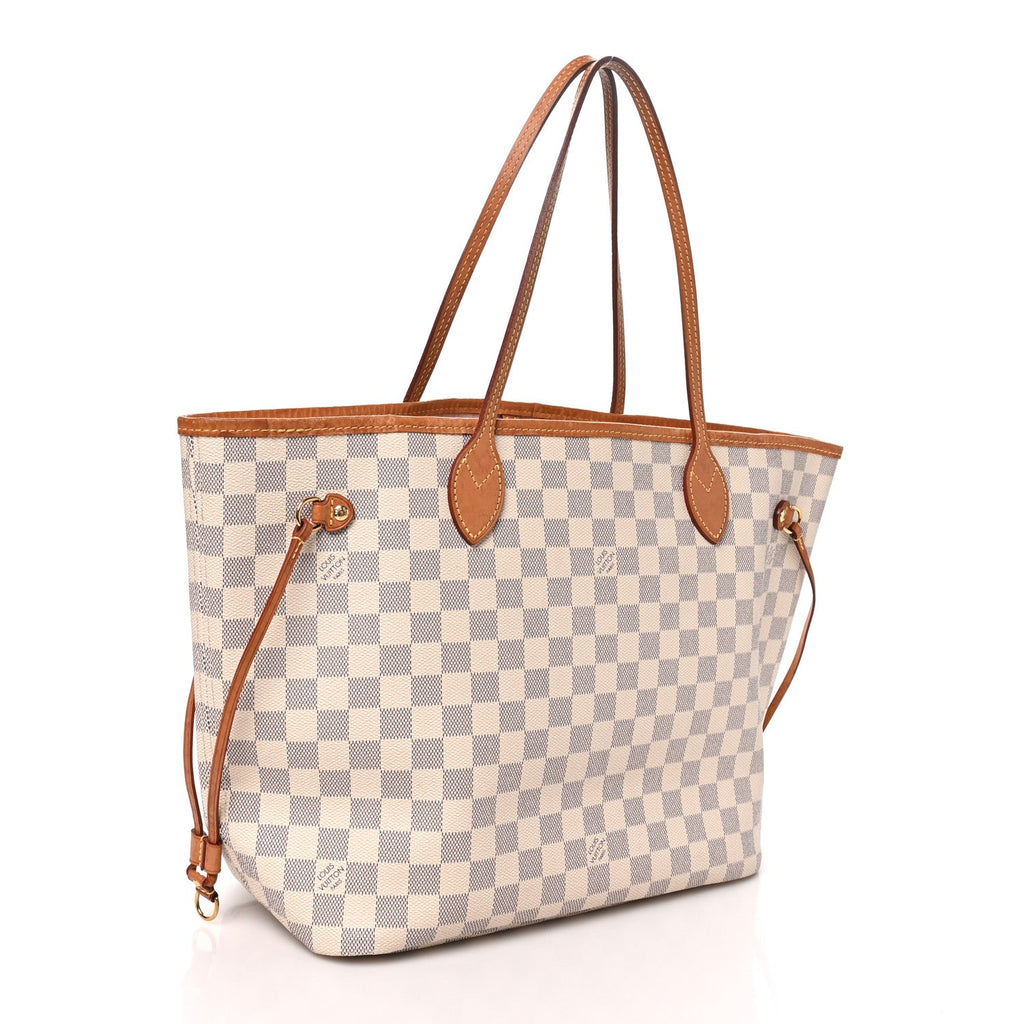 Damier Azur Neo Neverfull MM Rose Ballerine