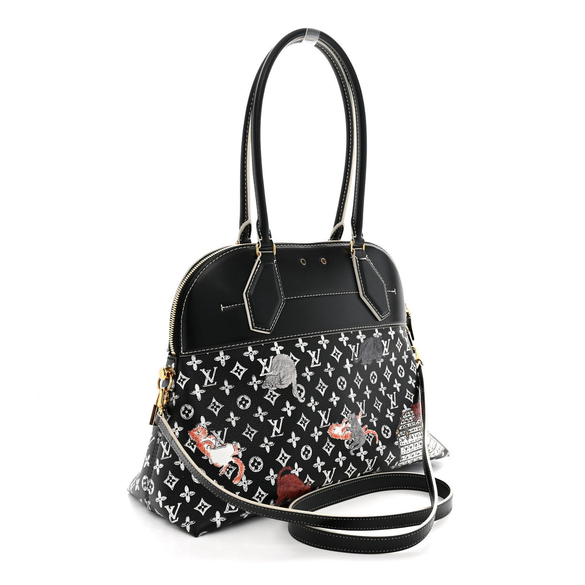 Calfskin Catogram Alma Souple MM Black