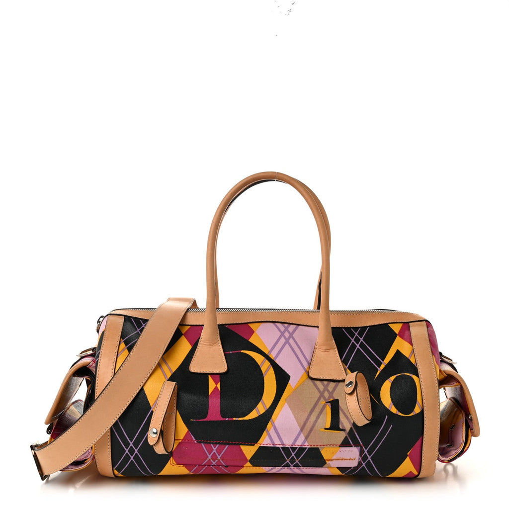 Coated Canvas Harlequin Boston Bag Multicolor
