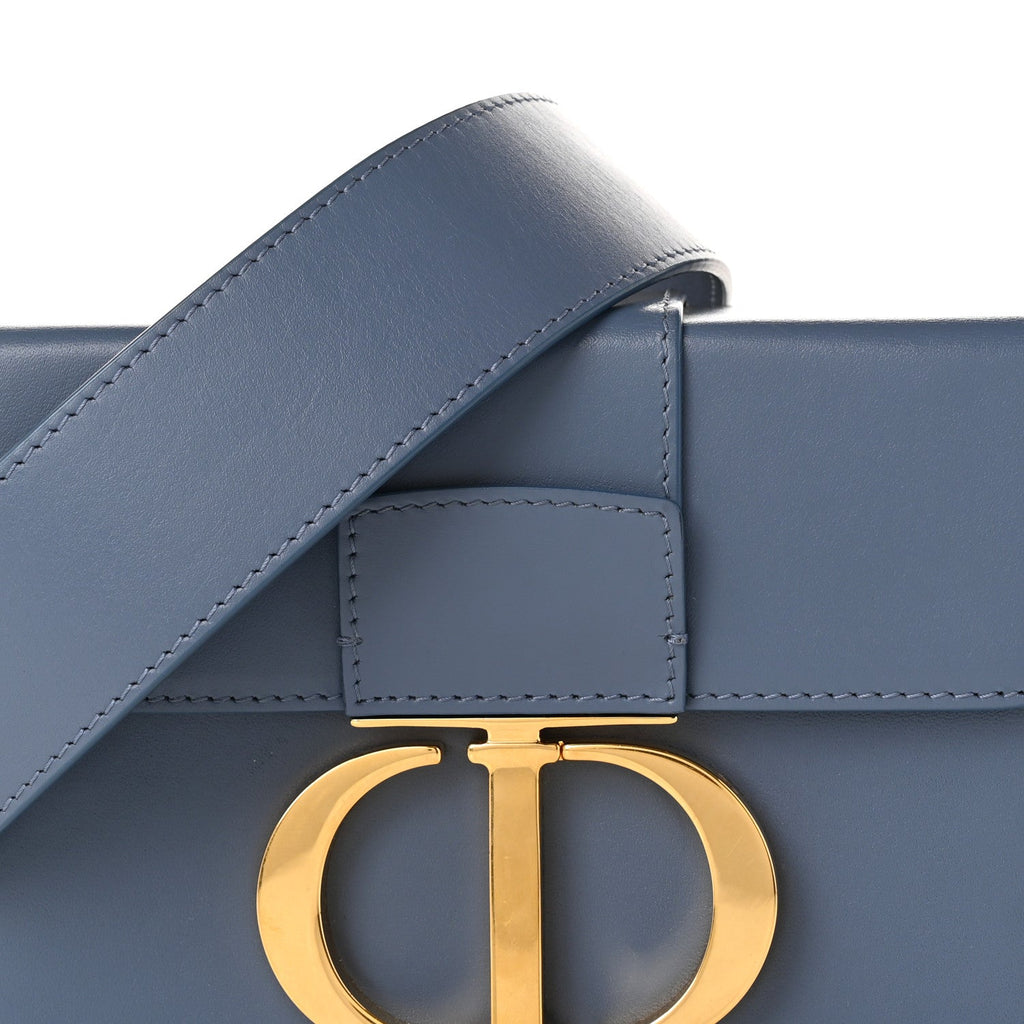 Box Calfskin 30 Montaigne Box Bag Blue