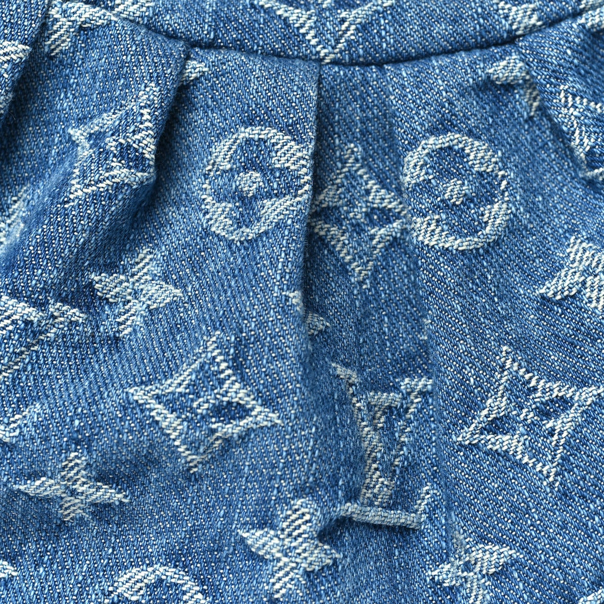 Monogram Denim Pochette Valley Blue