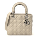 Grained Calfskin Cannage Medium Lady Dior Sable