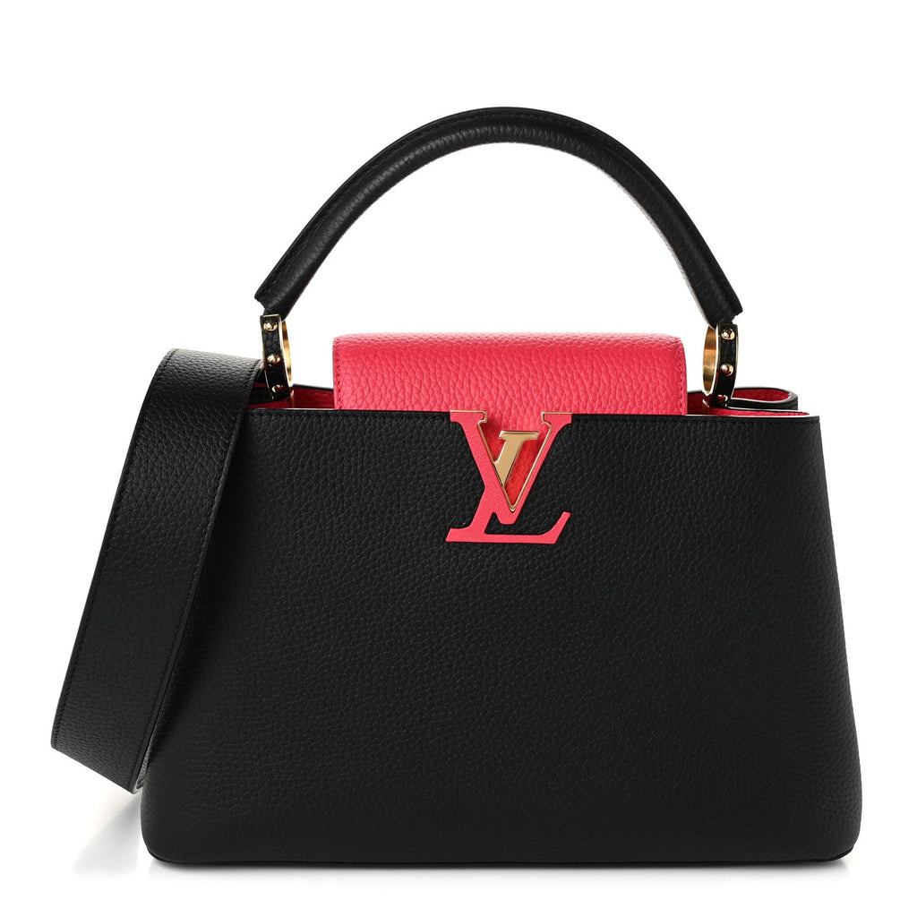 Taurillon Capucines MM Black Rose Berlingot
