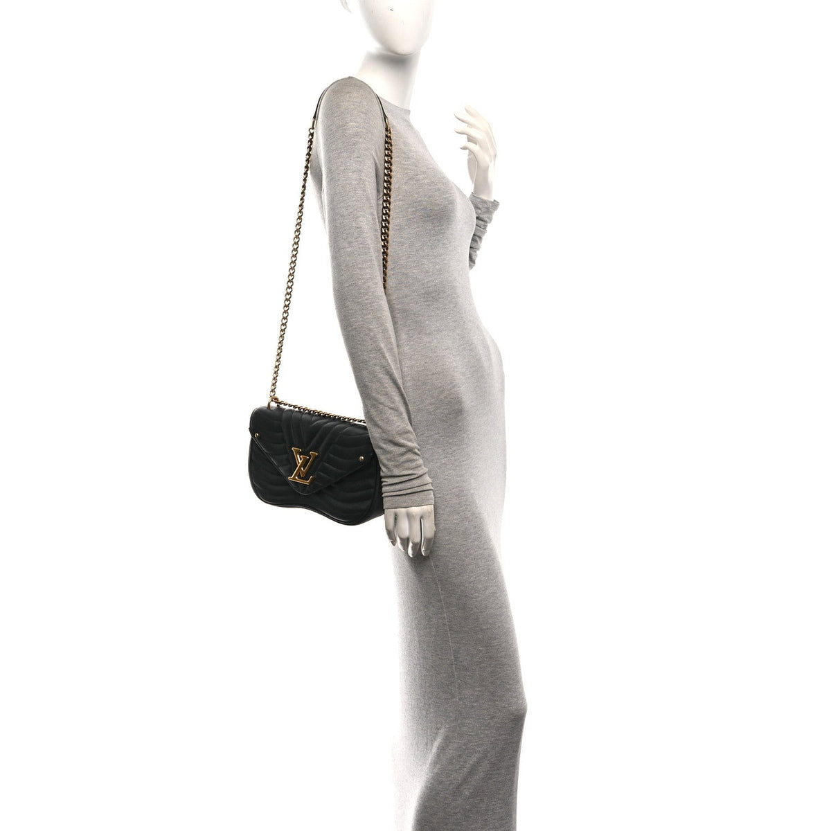 Calfskin New Wave Chain MM Black
