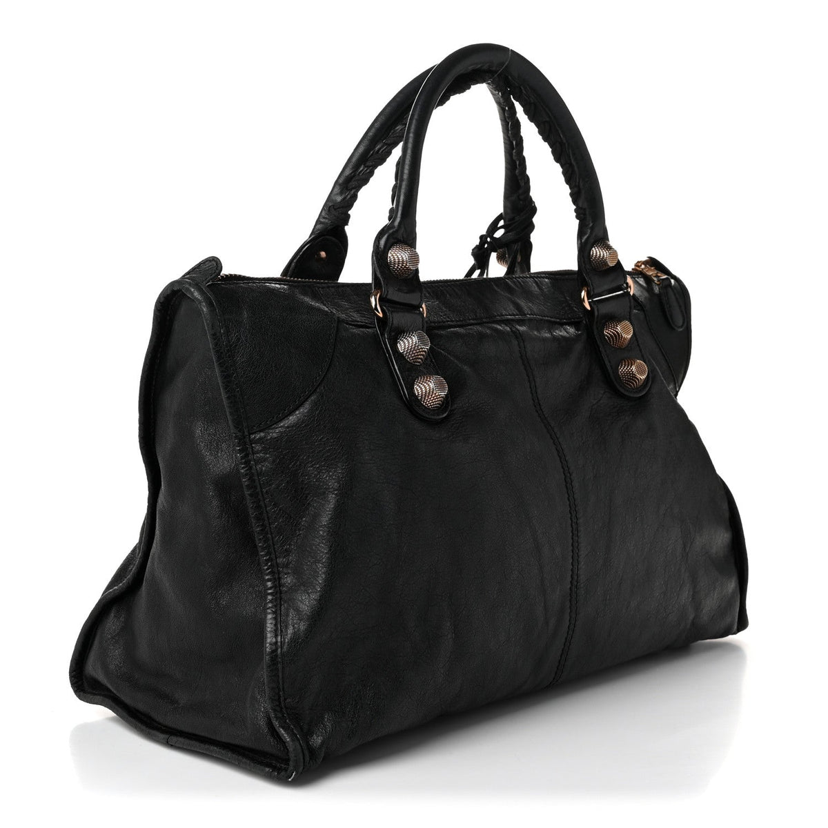 Agneau Giant 21 Rose Gold Hardware Work Black
