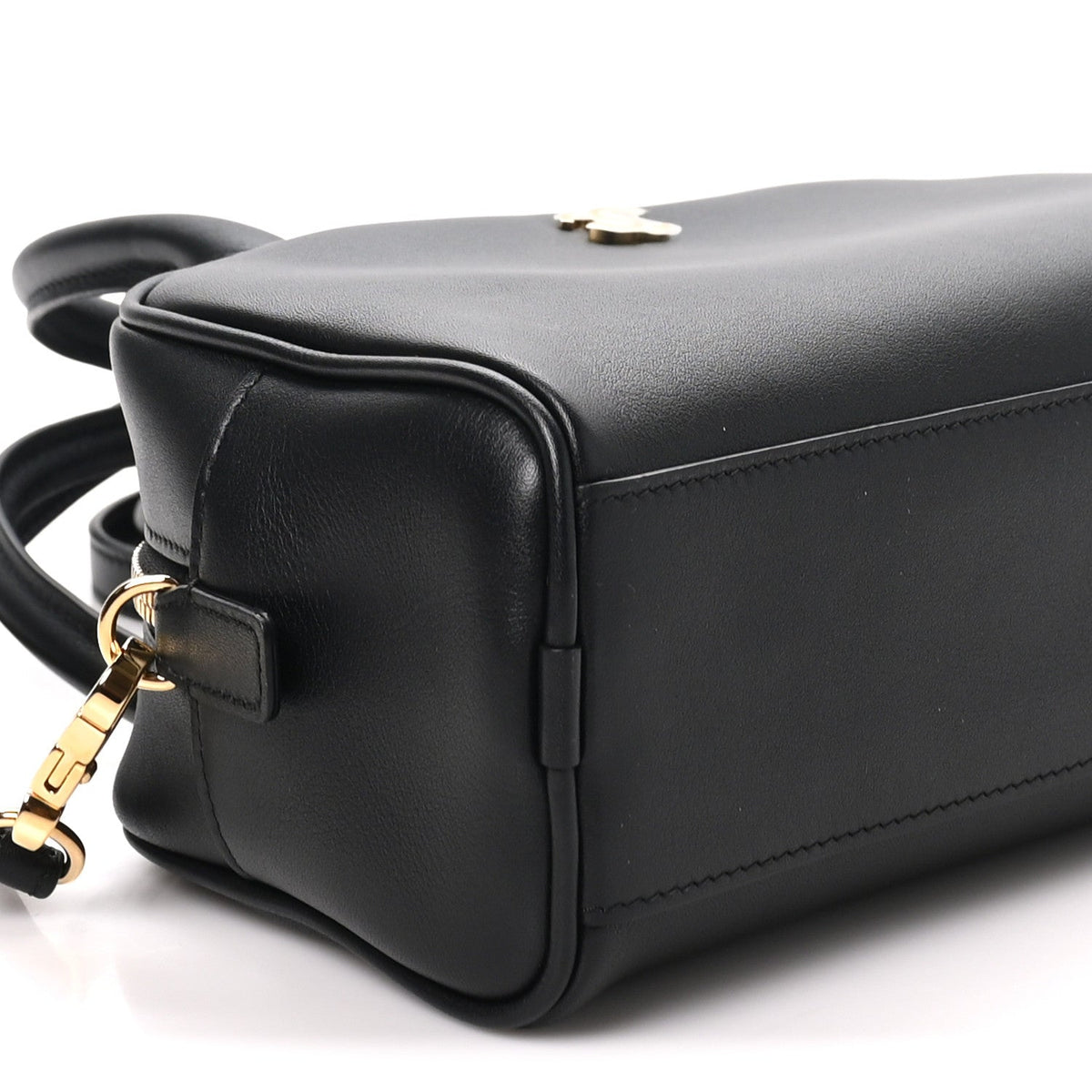 Calfskin Small Perfect Bowling Bag Black