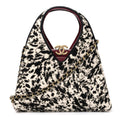 Pony Hair Printed Chic Lady Small Shopping Tote White Black