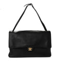 Grained Calfskin Souplissimo Maxi Flap Black