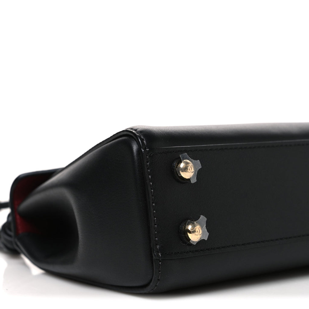 Calfskin Madame Coco Small Flap Handbag Black