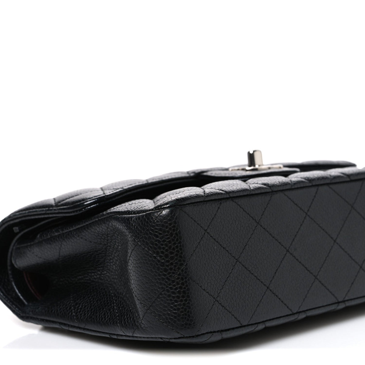 Caviar Quilted Small Double Flap Black