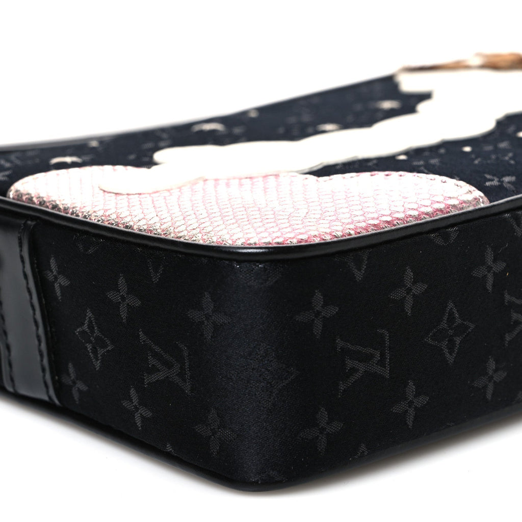 Satin Mini Monogram Conte De Fees Pochette Black