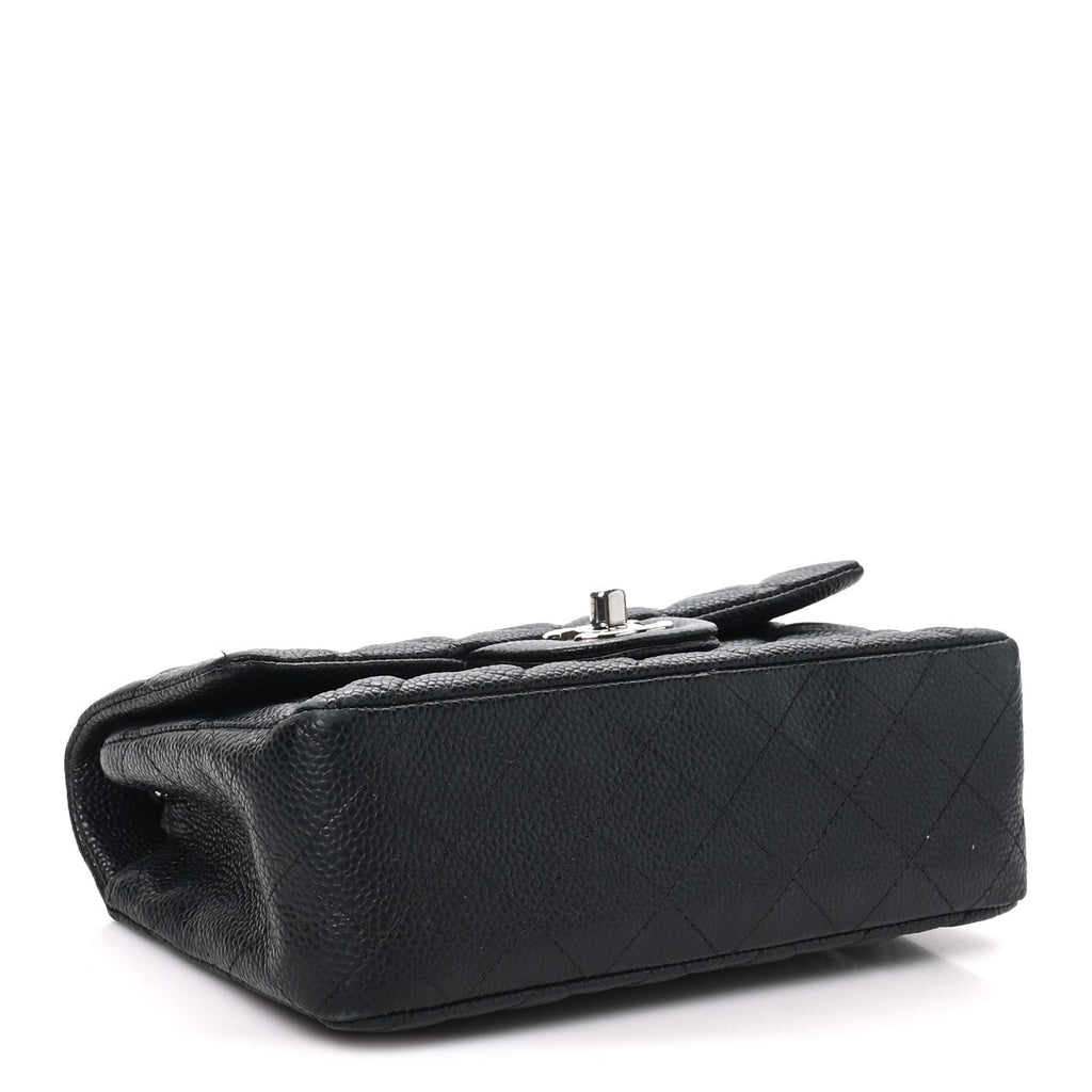 Caviar Quilted Mini Rectangular Flap Black