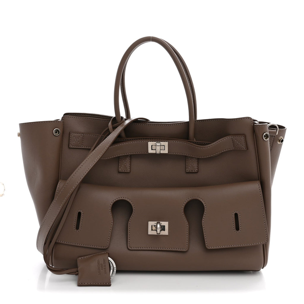 Smooth Calfskin Small Bel Air Carry All Bag Taupe
