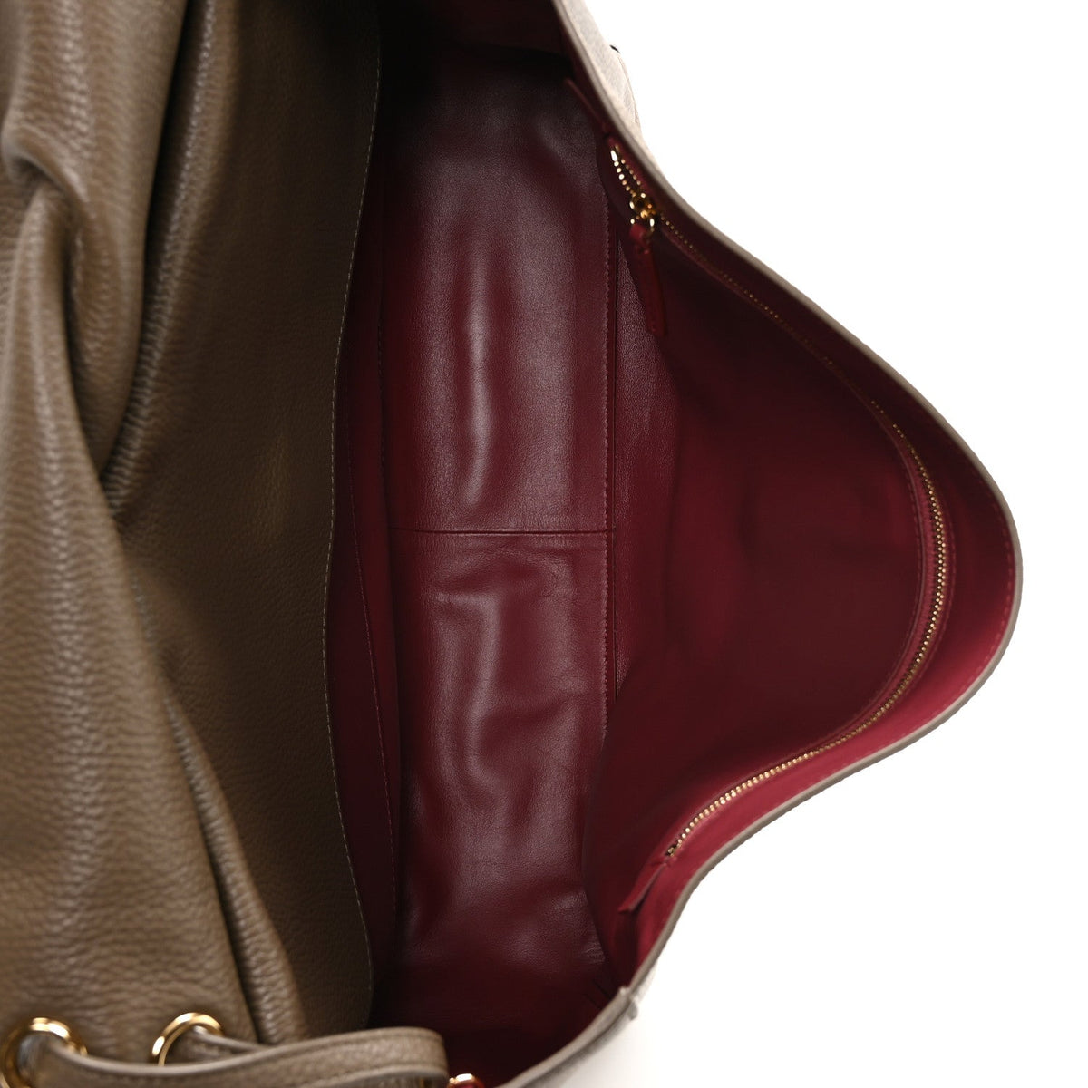 Grained Calfskin Souplissimo Maxi Flap Light Brown
