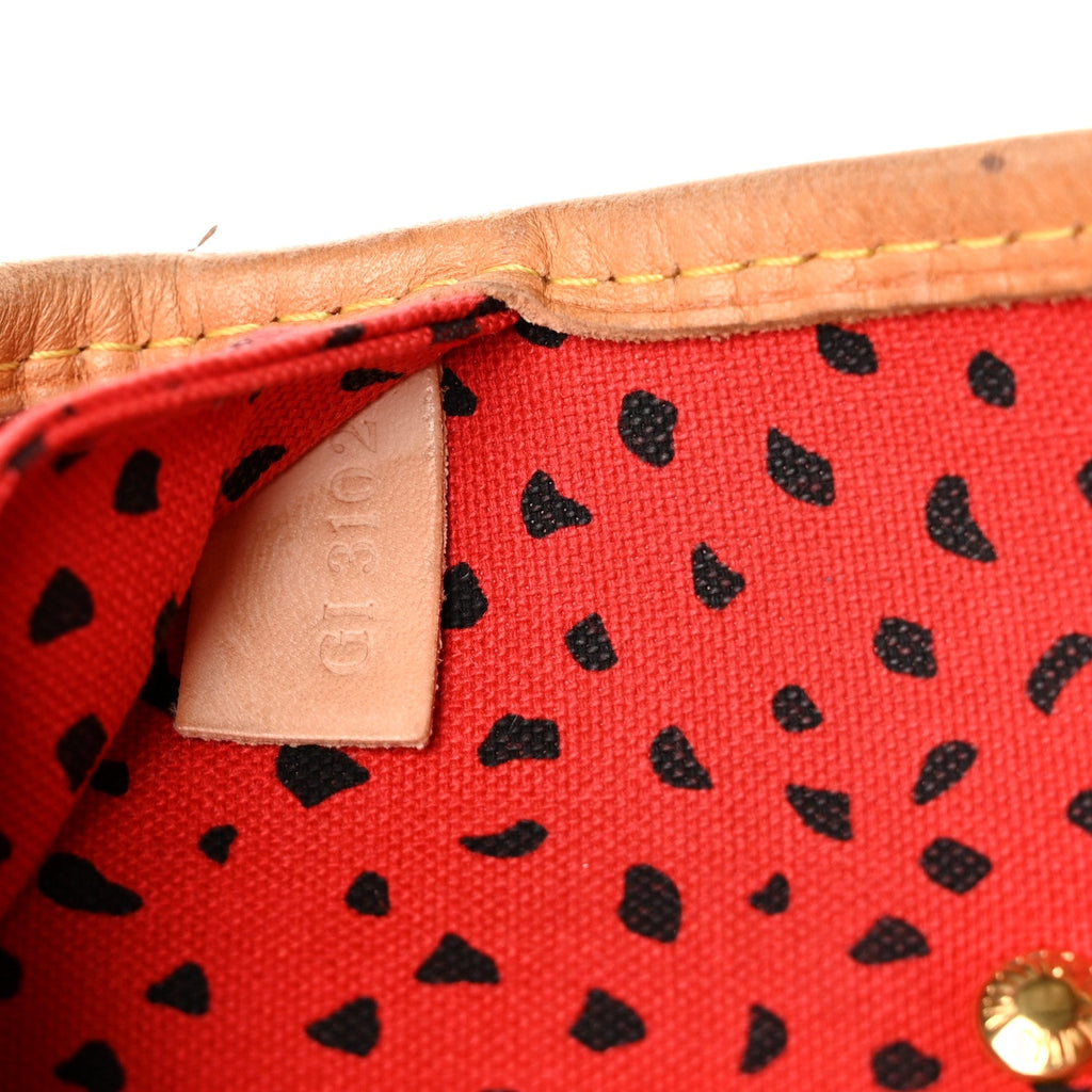 Monogram Kusama Waves Neverfull MM Red
