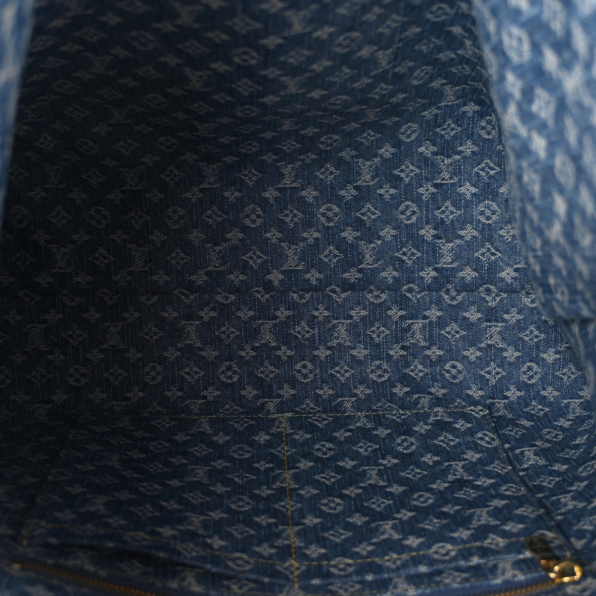 Monogram Denim CarryAll MM Blue