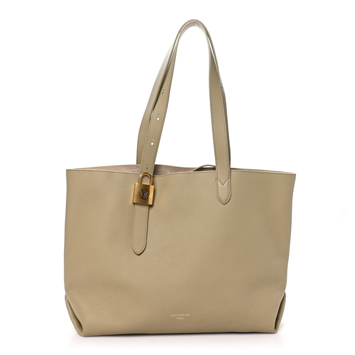 Grained Calfskin Low Key Cabas MM Clay
