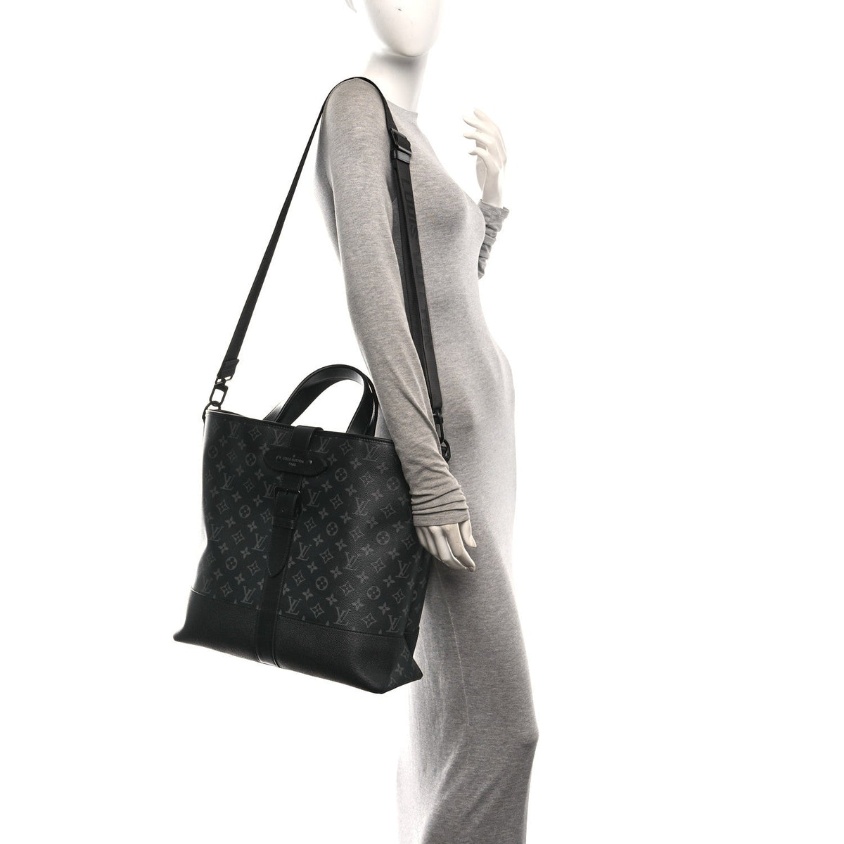 Monogram Eclipse Saumur Tote Black