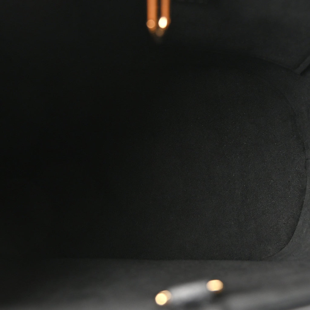 Raffia Petit Bucket Black