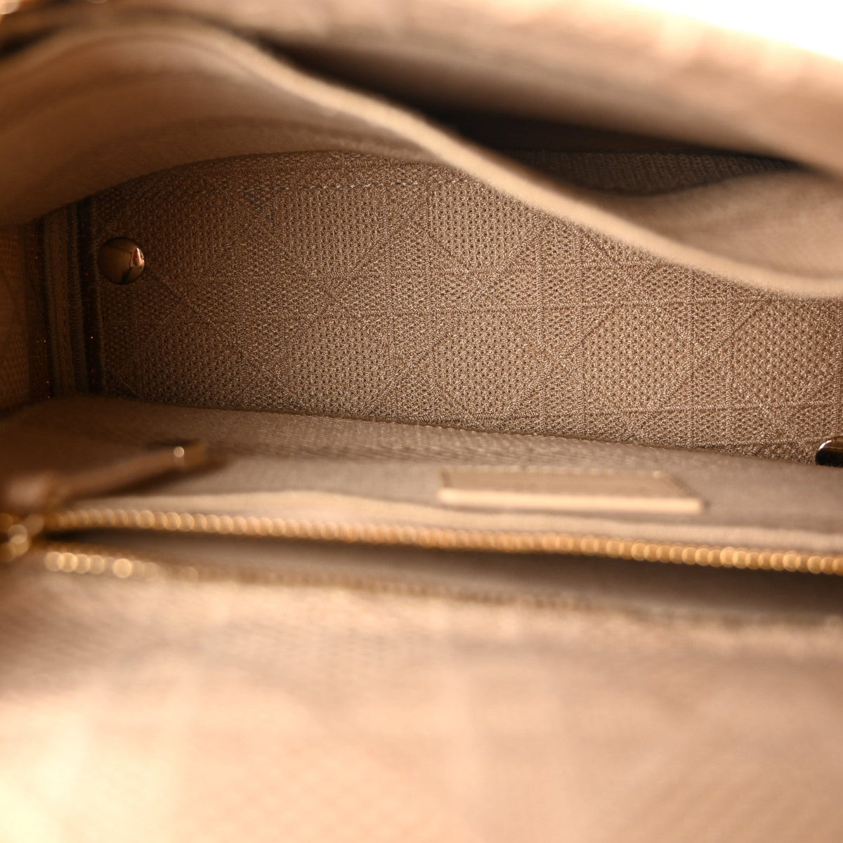 Canvas Embroidered Cannage Medium Lady D-Lite Beige