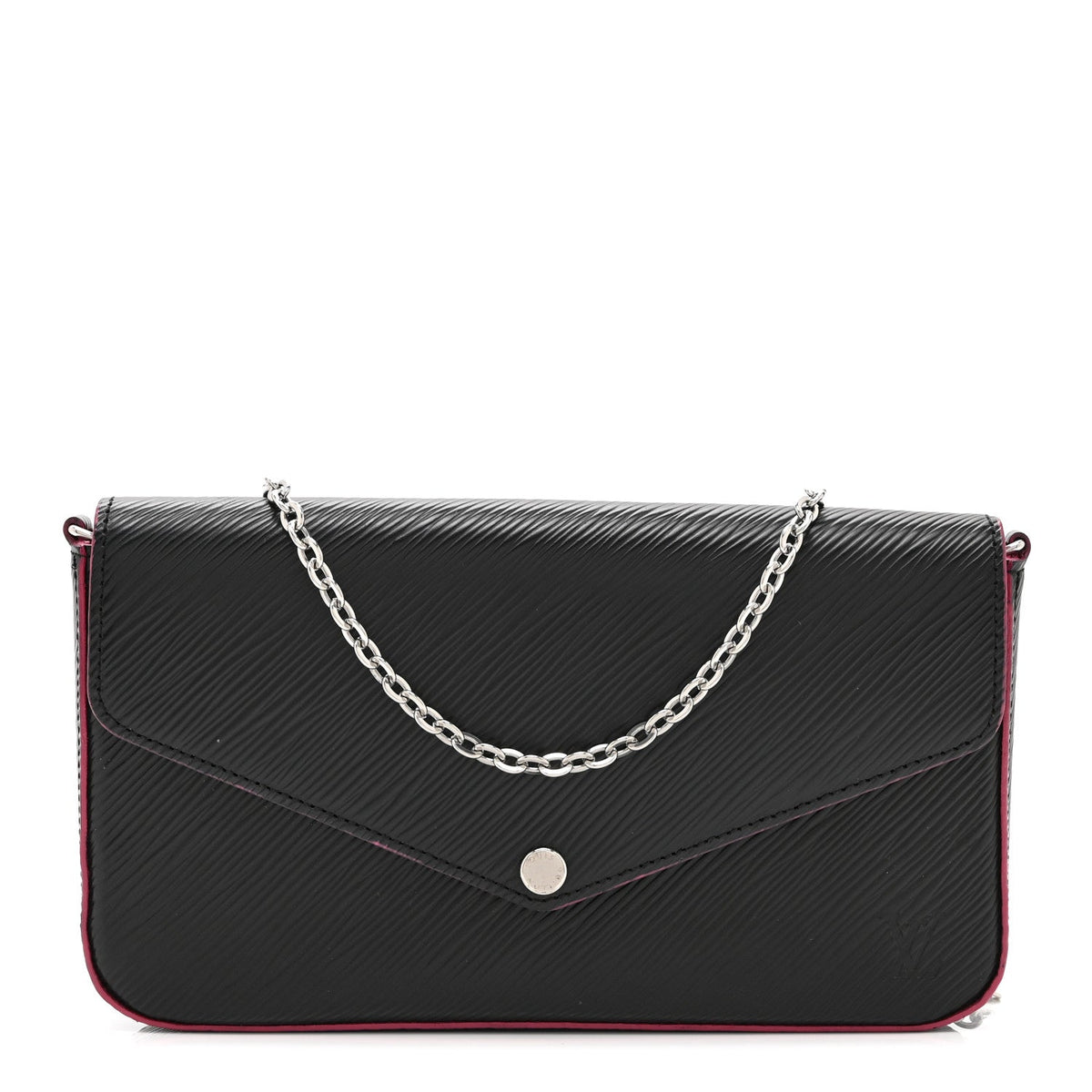 Epi Pochette Felicie Black Hot Pink