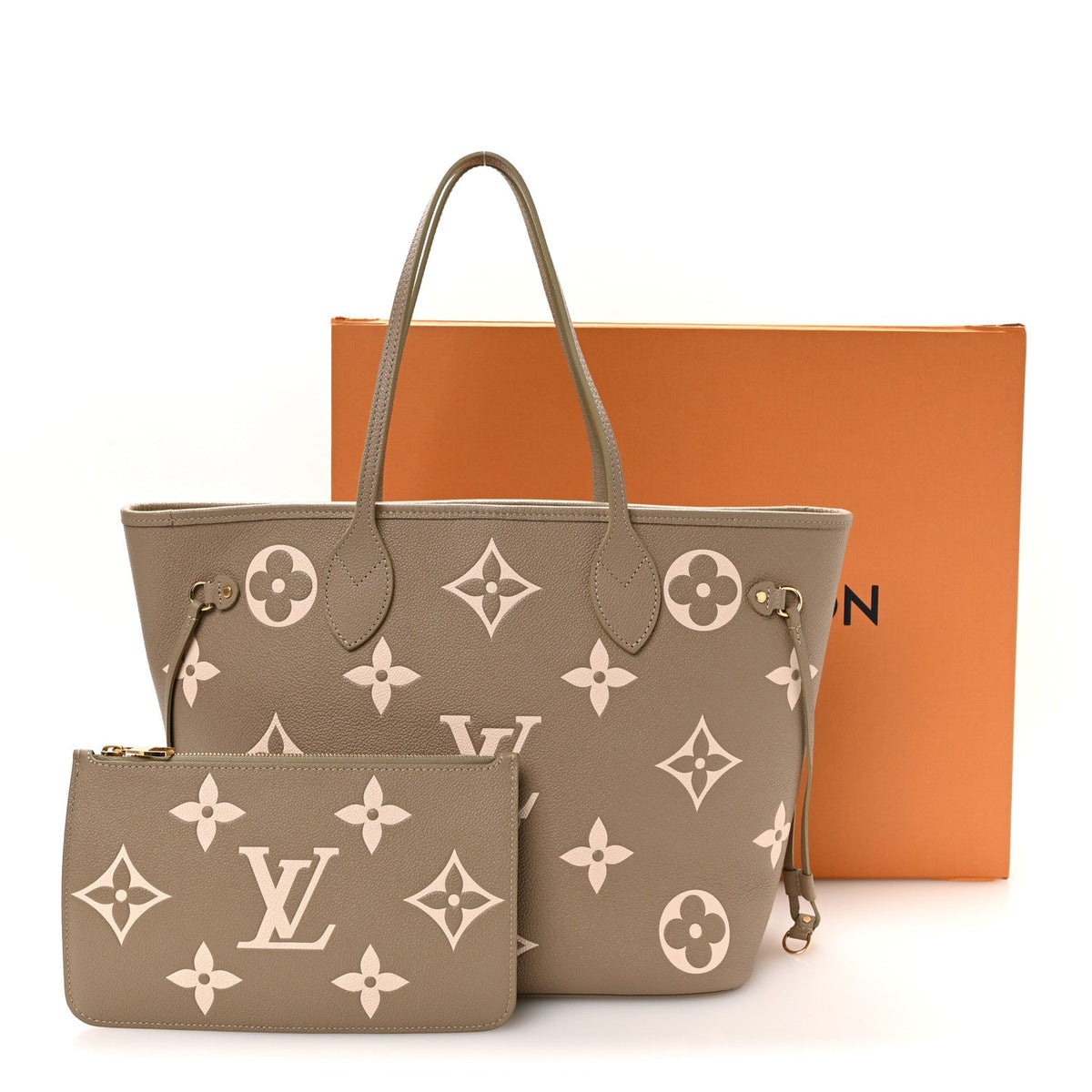 Empreinte Monogram Giant Neverfull MM Khaki Cream