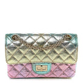 Metallic Goatskin Quilted Mini 2.55 Reissue Flap Multicolor
