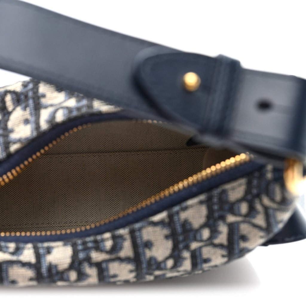 Oblique Jacquard Smooth Calfskin Mini D-Dream Blue