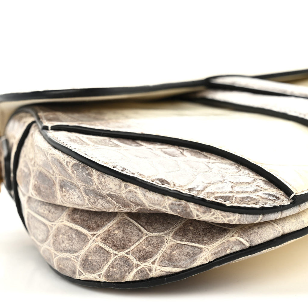Niloticus Crocodile Himalaya Mini Saddle Bag Latte