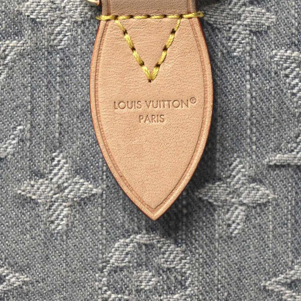 Monogram Denim Speedy Soft 30 Washed Gray