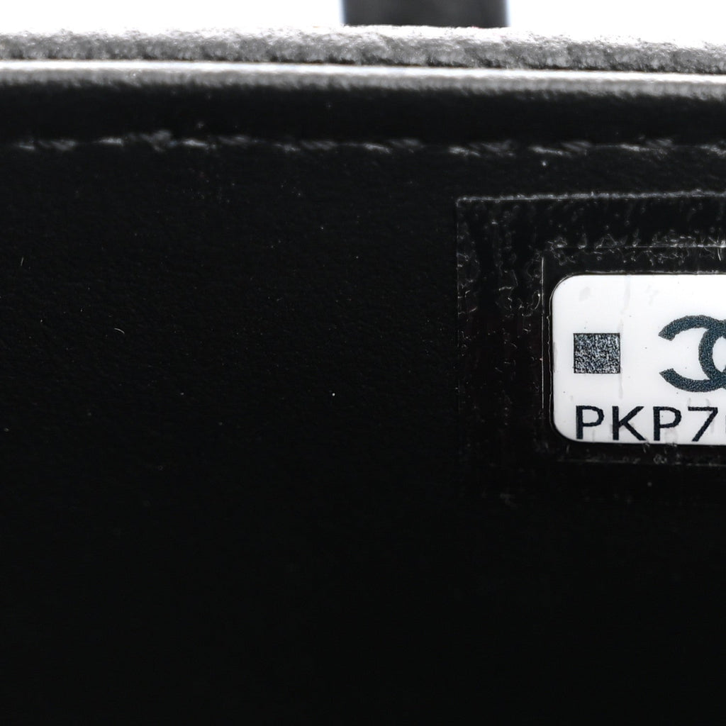Shiny Caviar Mini Preppy Coco Shoulder Bag Black