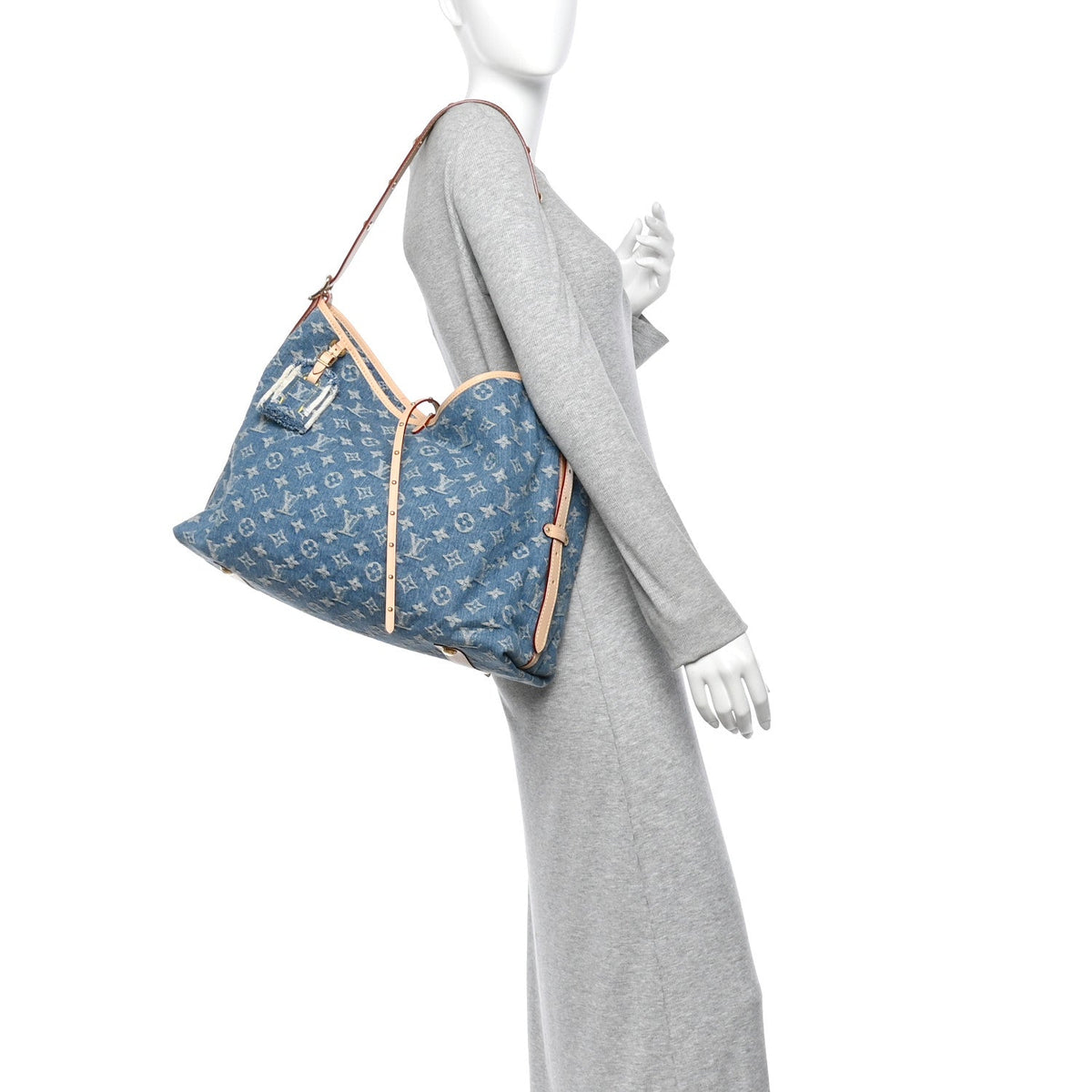 Monogram Denim CarryAll MM Blue