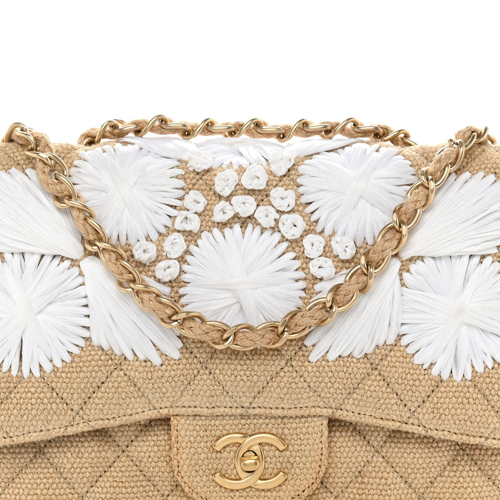 Tweed Raffia Coco Country Jumbo Flap