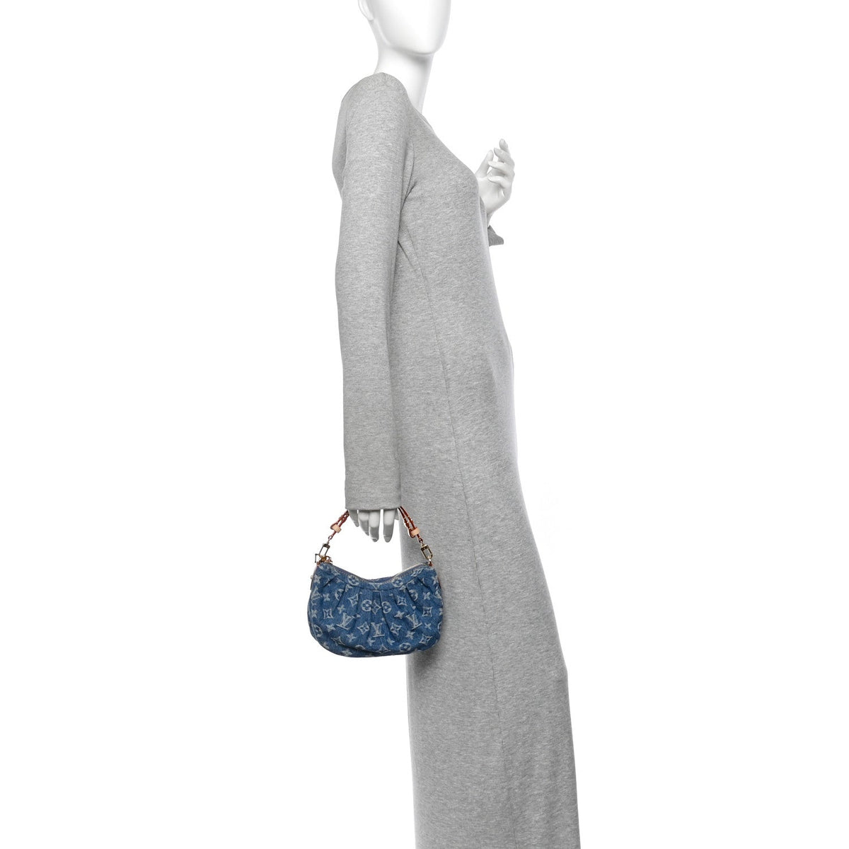 Monogram Denim Pochette Valley Blue