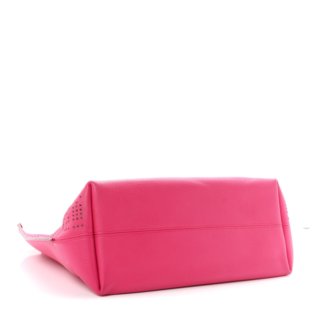 Calfskin Perforated Cannage Dioriva Tote Hot Pink