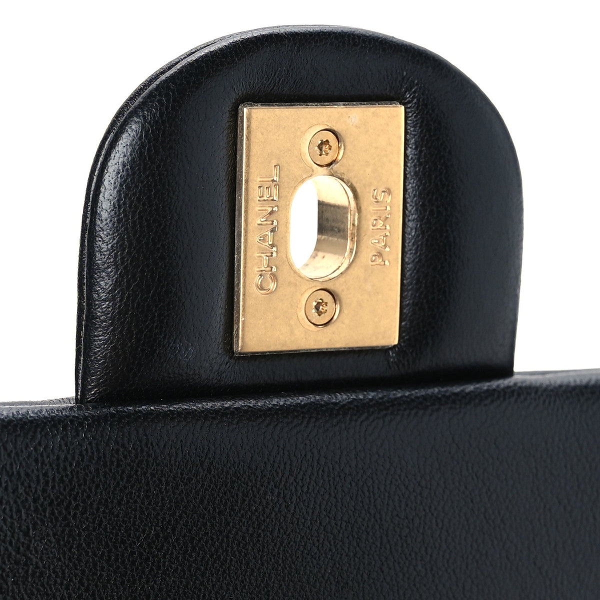 Lambskin Pearl Quilted Mini Flap Black