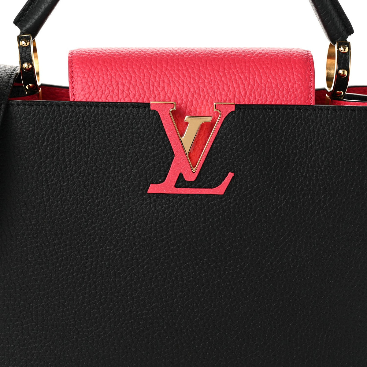 Taurillon Capucines MM Black Rose Berlingot