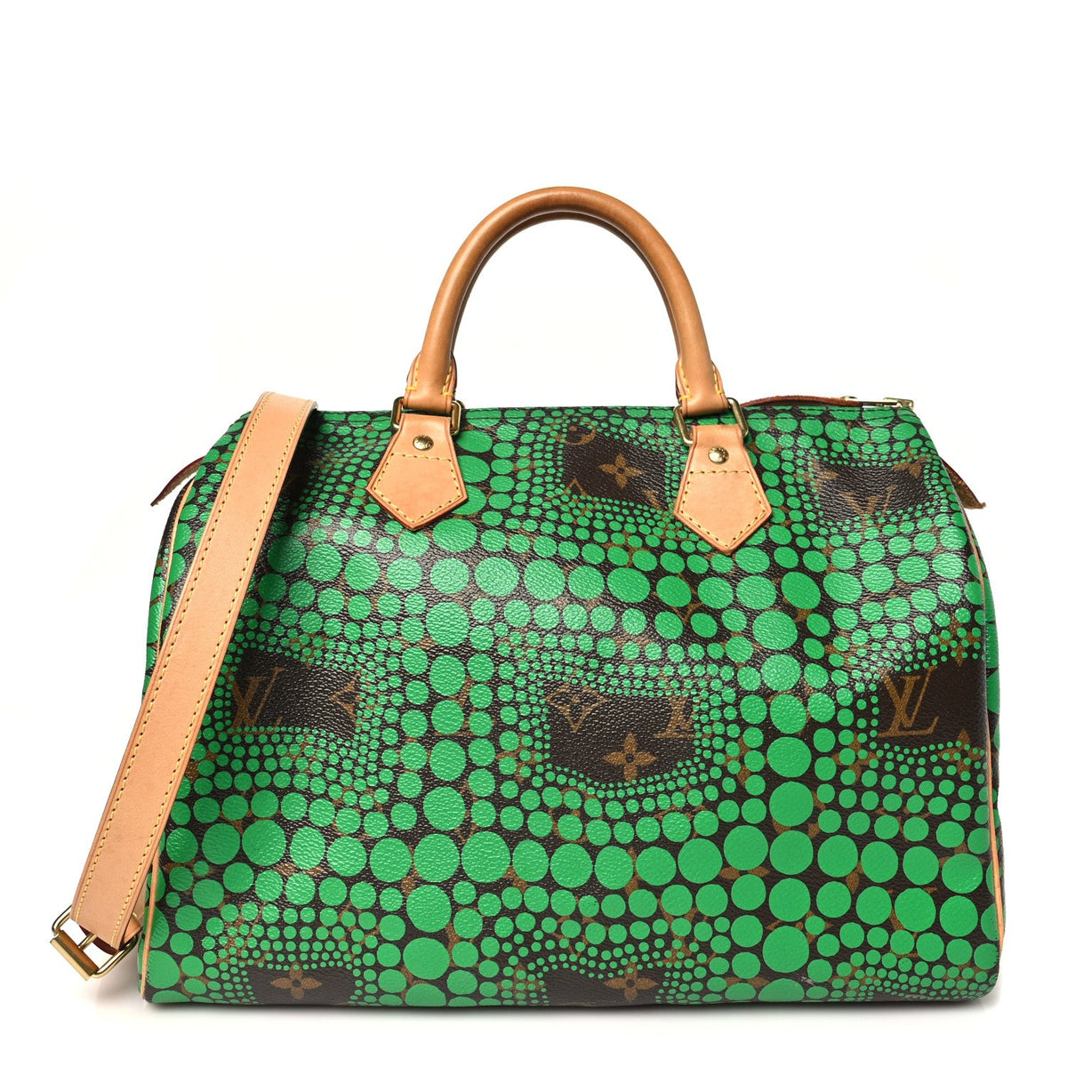 Monogram Kusama Town Speedy 30 Green