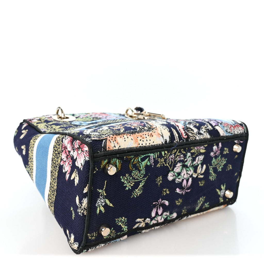 Canvas D-Constellation Embroidered Medium Lady D-Lite Bleu Multicolor