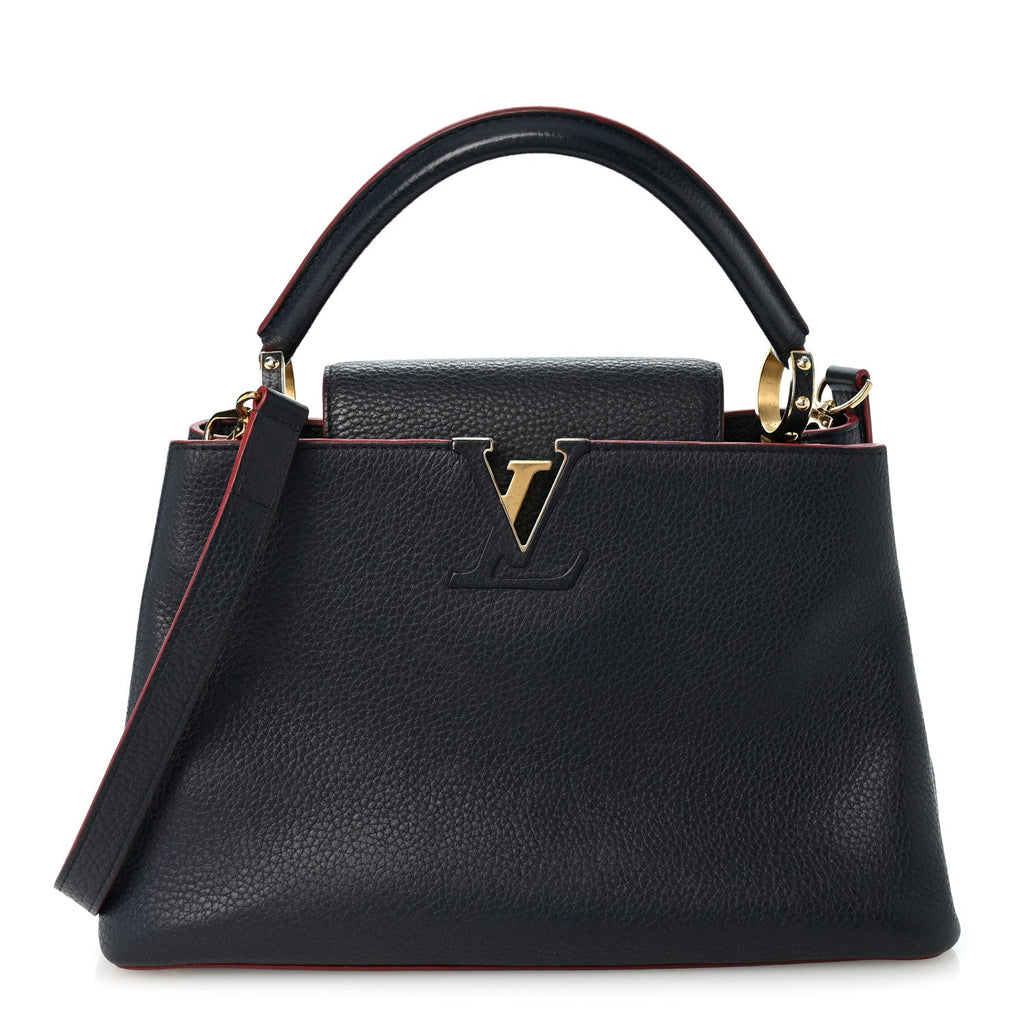 Taurillon Capucines PM Marine Rouge