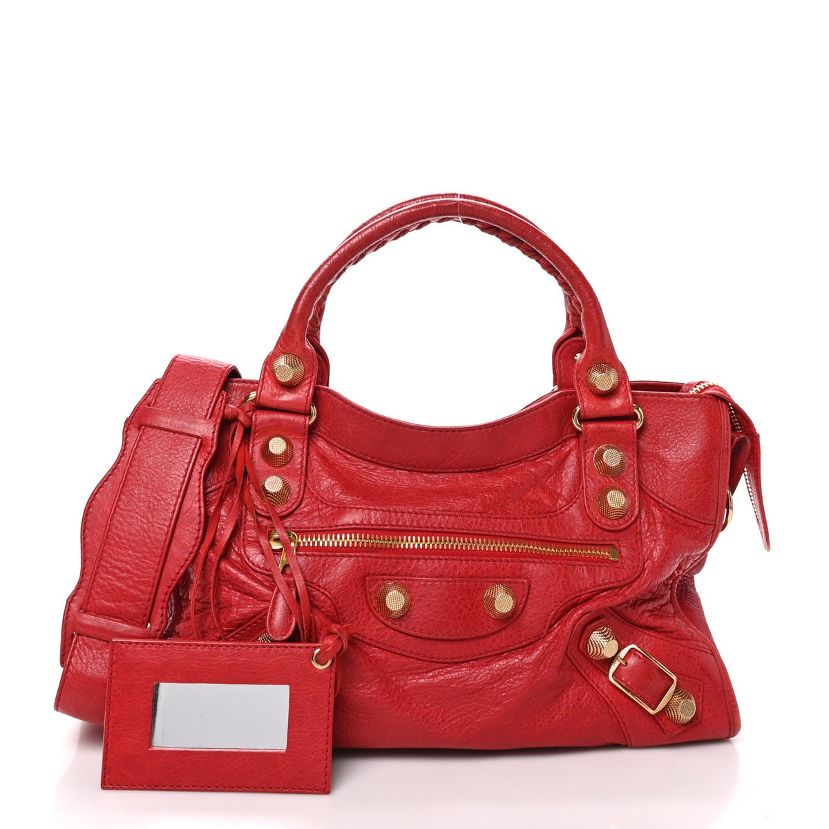 Agneau Giant 21 Gold Hardware City Rouge Coquelicot