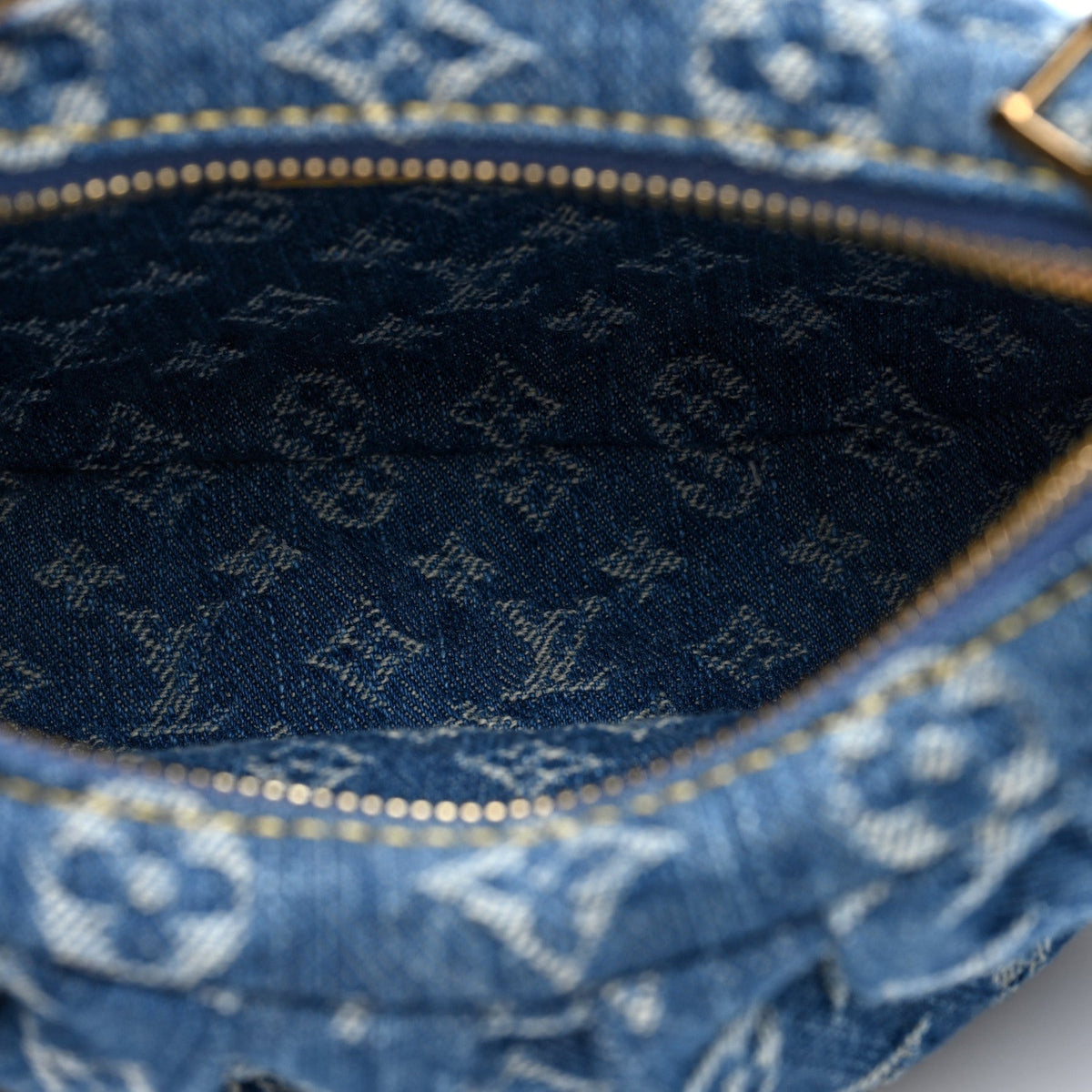Monogram Denim Pochette Valley Blue