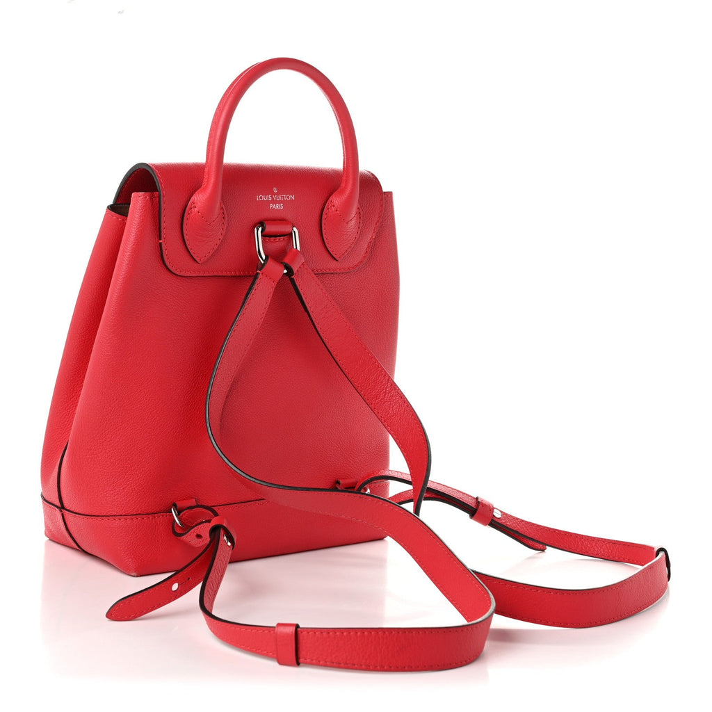Soft Calfskin Lockme Backpack Poppy