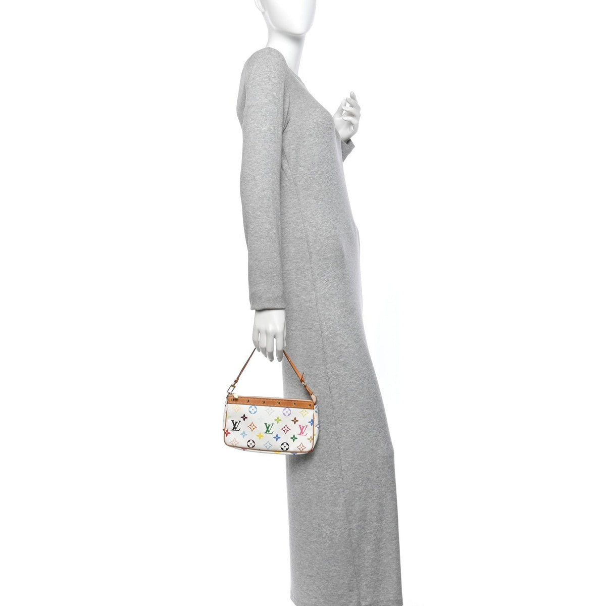 Monogram Multicolor Pochette Accessories White