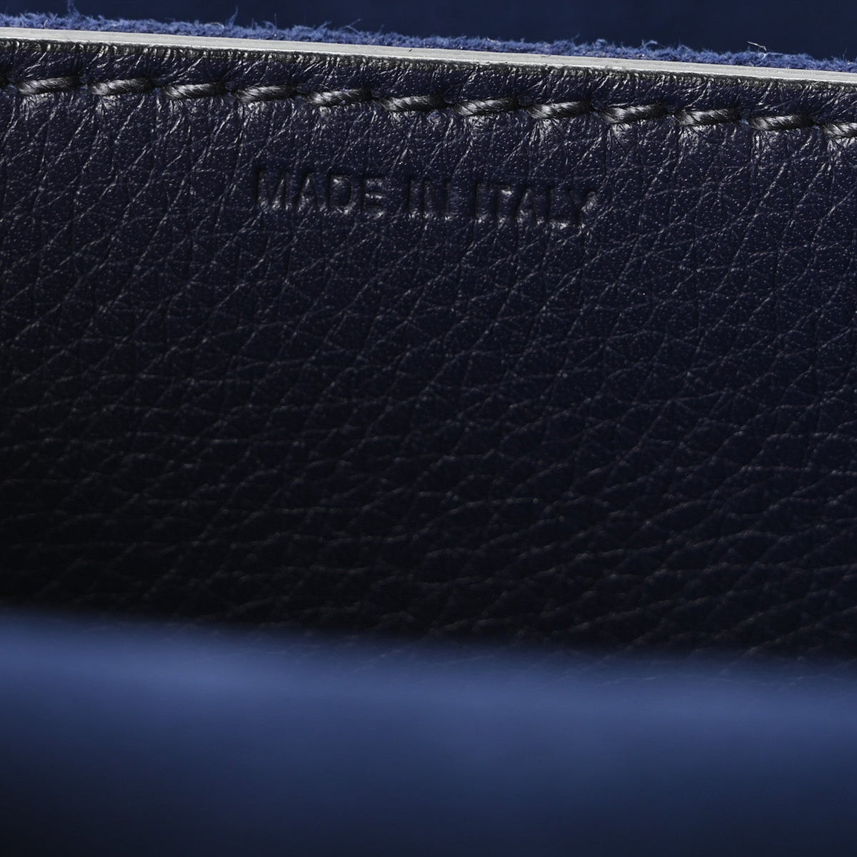 Grained Calfskin Dio(r)evolution Flap Bag Navy Blue