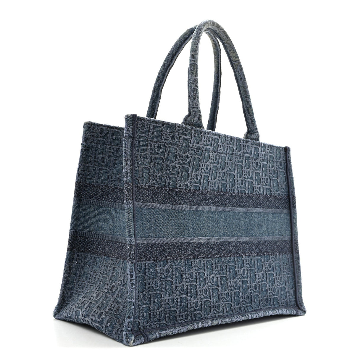 Oblique Denim Medium Book Tote Blue