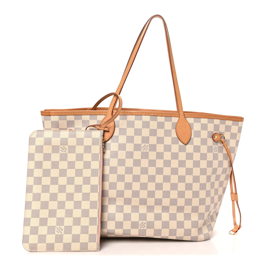 Damier Azur Neo Neverfull MM Rose Ballerine