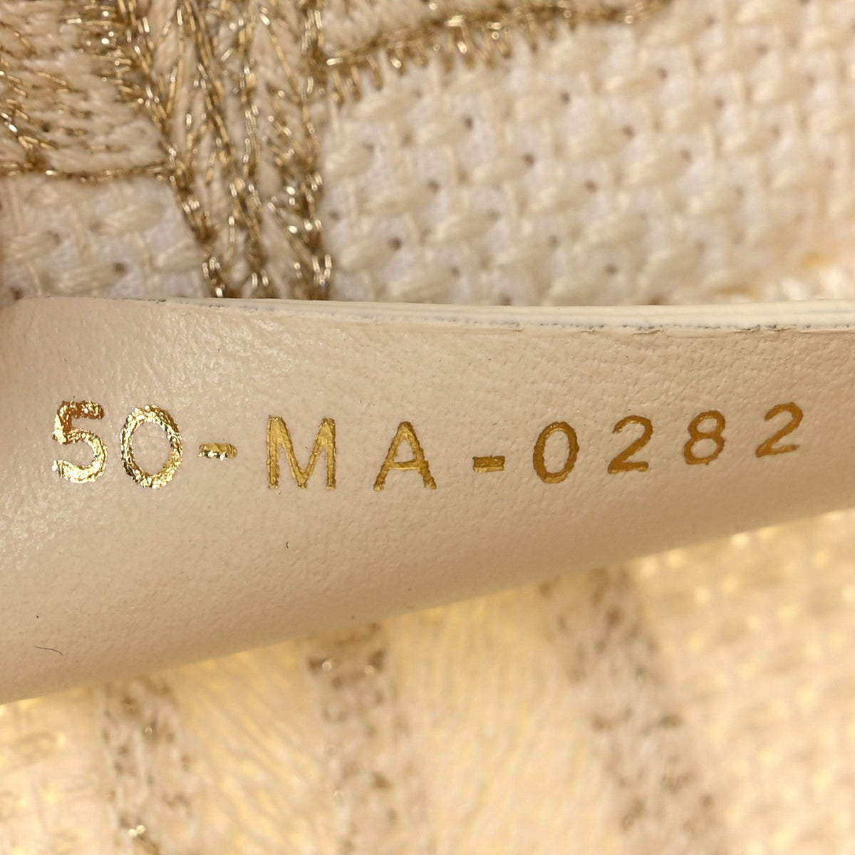 Canvas Embroidered Medium Rêve d'Infini Book Tote Gold